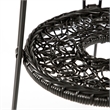 Muse & Lounge Co. Serene Wicker / Rattan Round Outdoor Coffee Table in Black