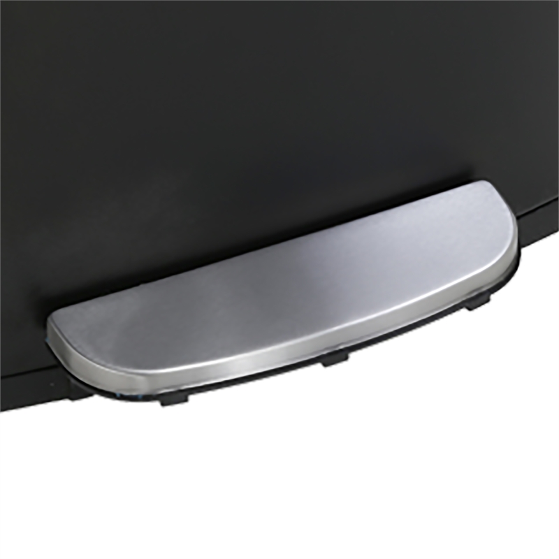 FOA Ament 13 Gallon Stainless Steel Step Foot Pedal Trash Can in Black