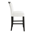 Furniture of America Prat Fabric Upholstered Counter Chairs in Black (Set of 2)