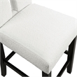 Furniture of America Prat Fabric Upholstered Counter Chairs in Black (Set of 2)