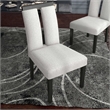 Furniture of America Prat Fabric Upholstered Side Chairs in Black (Set of 2)