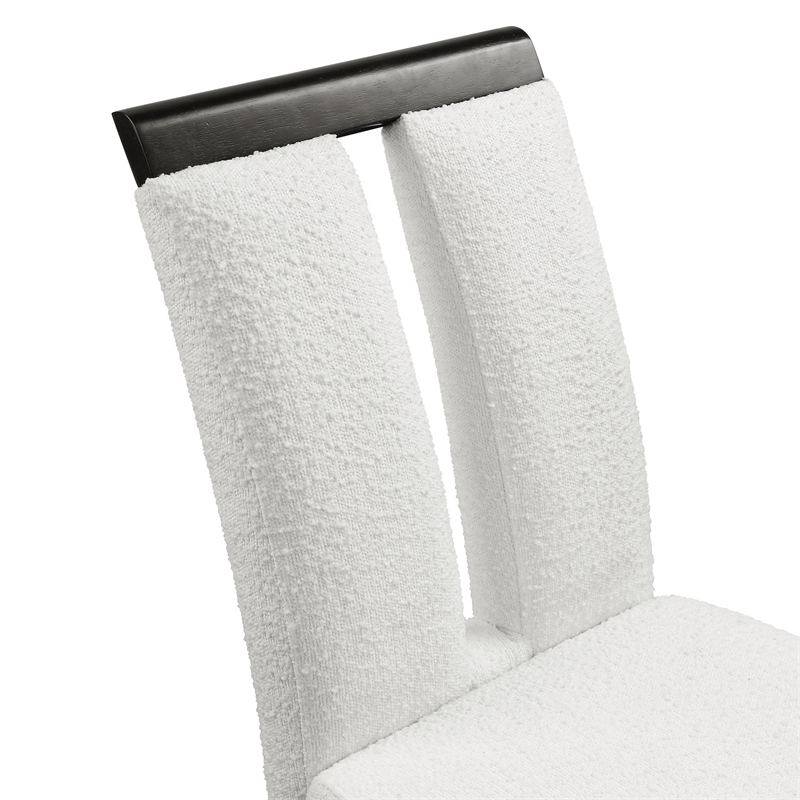 Furniture of America Prat Fabric Upholstered Side Chairs in Black (Set of 2)
