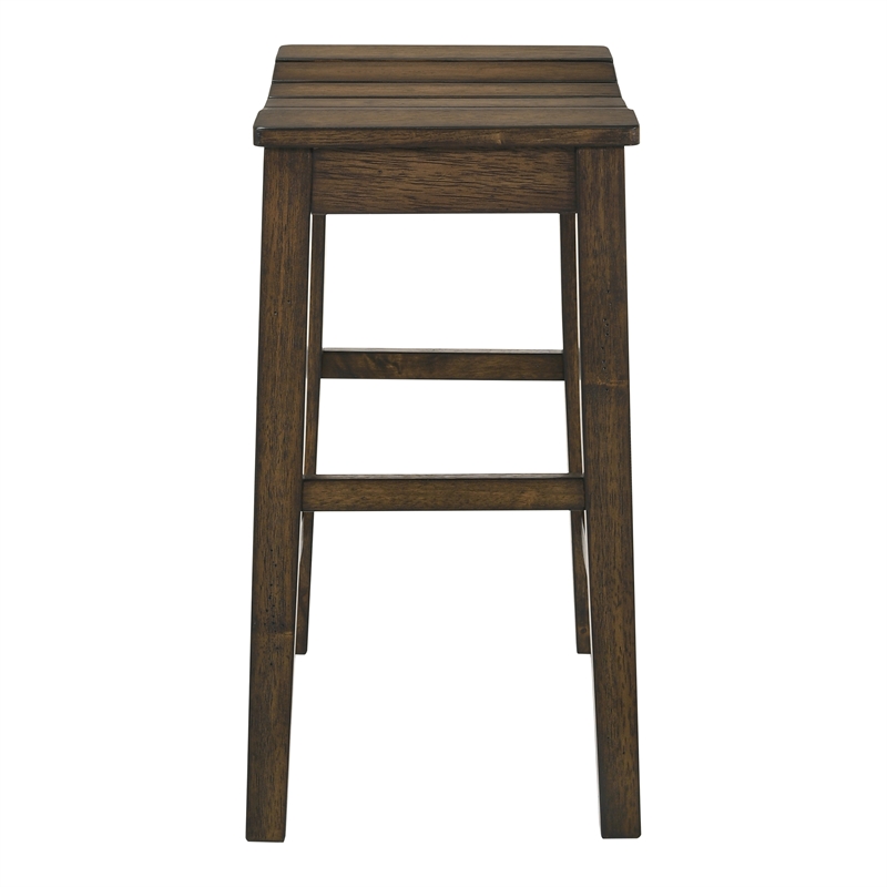 Furniture of America Niem Wood Counter Height Stools in Dark Oak (Set of 2)