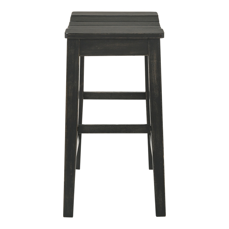 Furniture of America Niem Wood Counter Height Stools in Black (Set of 2)