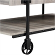 Furniture of America Acres Wood Natural 2-Piece Coffee Table Set with Wheels