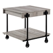 Furniture of America Acres Wood Natural 2-Piece Coffee Table Set with Wheels