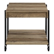 Furniture of America Acres Wood Rustic Oak 2-Piece Coffee Table Set with Wheels