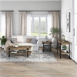 Furniture of America Acres Wood Rustic Oak 3-Piece Coffee Table Set with Wheels