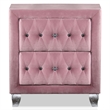 Furniture of America Gijit 3pc Pink Fabric Bedroom Set - Queen + 2 Nightstands