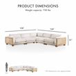 Furniture of America Drun Fabric Upholstered Sectional in Beige
