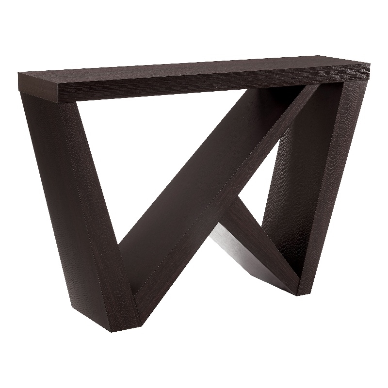 Furniture of America Ollev Wood W-Shaped Legs Console Table in Red Cocoa
