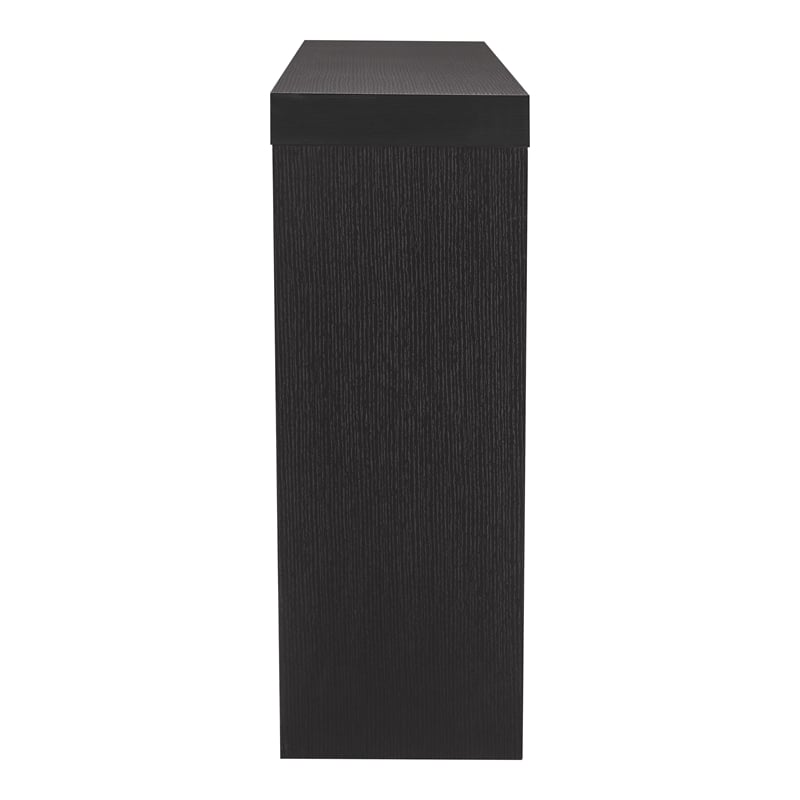 Furniture of America Ollev Wood W-Shaped Legs Console Table in Black