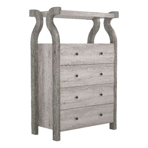 Furniture of America Ramas Farmhouse Wood 4-Drawer Chest in White