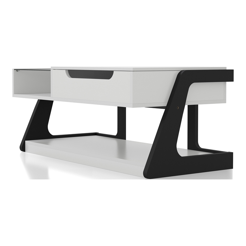 Furniture of America Jarsk Wood Lift-Top Storage Coffee Table in White