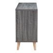 Furniture of America Pives Mid-Century Modern Wood 6-Drawer Dresser in Dark Gray
