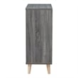 Furniture of America Pives Mid-Century Modern Wood 4-Drawer Chest in Dark Gray