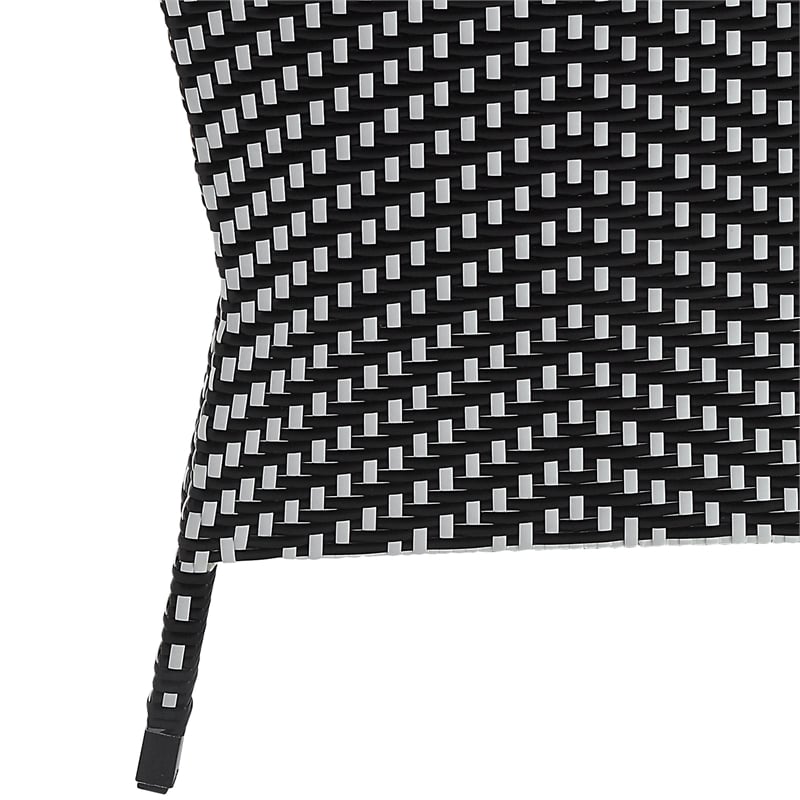 Furniture of America Azur Rattan 2-Piece Loveseat and Trash Can Set in Black