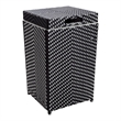 Furniture of America Azur Rattan 2-Piece Loveseat and Trash Can Set in Black