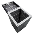 Furniture of America Azur Rattan 2-Piece Loveseat and Trash Can Set in Black