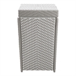 Furniture of America Azur Rattan 2-Piece Loveseat and Trash Can Set in Gray