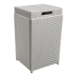 Furniture of America Azur Rattan 2-Piece Loveseat and Trash Can Set in Gray