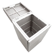 Furniture of America Azur Rattan 2-Piece Loveseat and Trash Can Set in Gray