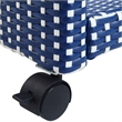 Furniture of America Azur Rattan 2pc Storage Bench and Serving Cart Set in Navy