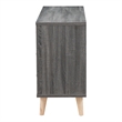 Furniture of America Pives Mid-Century Modern Wood 6-Drawer Dresser in Dark Gray