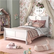 Furniture of America Toni Transitional Solid Wood Panel Twin Bed in White