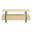 Furniture of America Parte Wood Multi-Storage Coffee Table in Light Maple