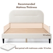 Furniture of America Lila Boucle Fabric Mattress Ready Queen Bed in White