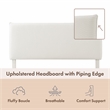 Furniture of America Lila Boucle Fabric Mattress Ready Queen Bed in White