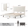 Furniture of America Lila Boucle Fabric Mattress Ready Queen Bed in White