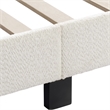 Furniture of America Lila Boucle Fabric Mattress Ready Queen Bed in White