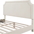 Furniture of America Lila Boucle Fabric Mattress Ready Queen Bed in White