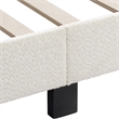 Furniture of America Lila Boucle Fabric Mattress Ready Queen Bed in White