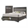 Furniture of America Laren 2pc Gray Solid Wood Bedroom Set - King + Chest