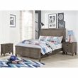 FOA Haed 3-Piece Gray Solid Wood Bedroom Set - Full + 2 Nightstands