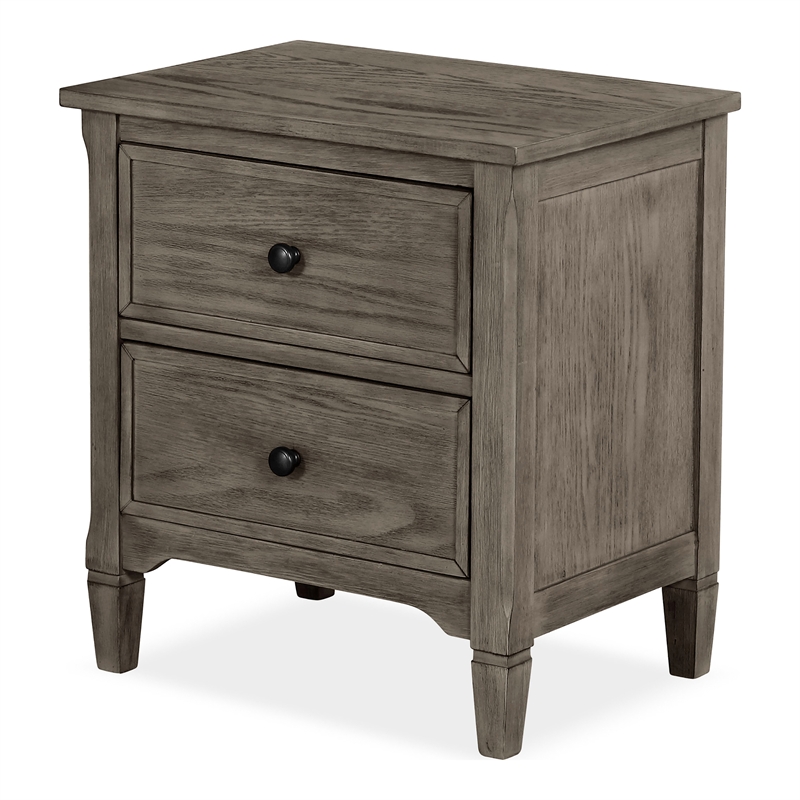 FOA Haed 3-Piece Gray Solid Wood Bedroom Set - Twin + 2 Nightstands