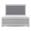 FOA Chid 3pc Silver Solid Wood Bedroom Set - Queen + 2 Nightstands