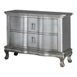 FOA Pappa 2pc Silver Solid Wood Bedroom Set - Nightstand and Chest