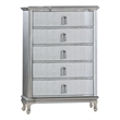 FOA Pappa 2pc Silver Solid Wood Bedroom Set - Nightstand and Chest