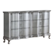 FOA Pappa 2pc Silver Solid Wood Bedroom Set - Nightstand and Dresser