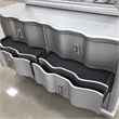 FOA Pappa 2pc Silver Solid Wood Bedroom Set - Nightstand and Dresser