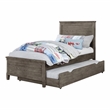 FOA Haed 3pc Gray Solid Wood Bedroom Set - Twin + Nightstand + Trundle