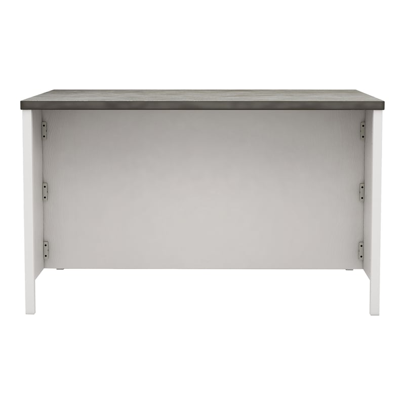 Furniture of America Ablania Solid Wood Counter Dining Table in Antique White