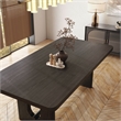 Furniture of America Lizena Solid Wood Rectangular Dining Table in Ash Gray