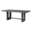 Furniture of America Lizena Solid Wood Rectangular Dining Table in Ash Gray