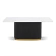 Furniture of America Dramun Marble Top Rectangular Dining Table in White