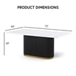 Furniture of America Dramun Marble Top Rectangular Dining Table in White
